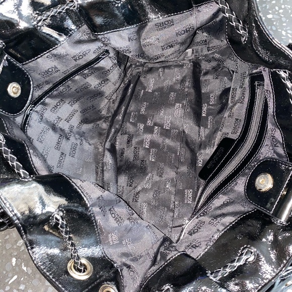 Michael Kors Black Patent Leather Bag - Picture 9 of 15